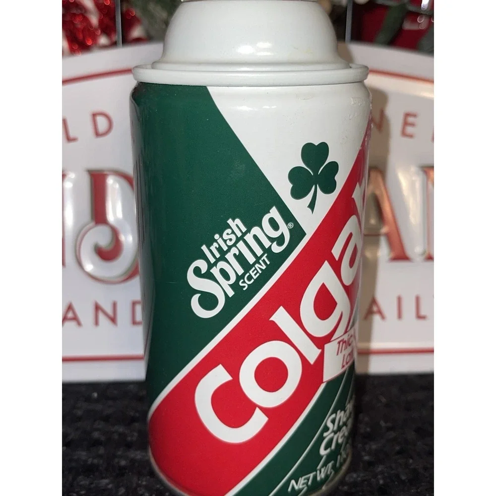 Vintage Colgate Irish Spring Scent Shaving Cream, 11oz., New Old Stock‎